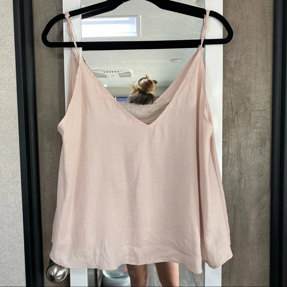 Free People Lace Underlay Tank Top